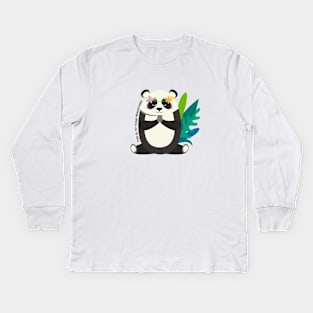 This is my yoga headstand | Panda Doing Yoga Kids Long Sleeve T-Shirt